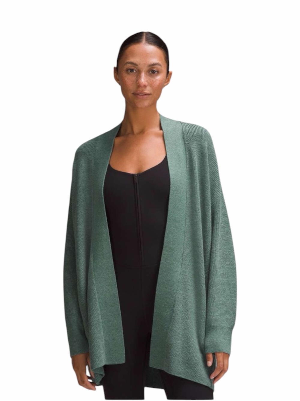Lululemon Merino Wool-Blend Ribbed Long Wrap Sweater
